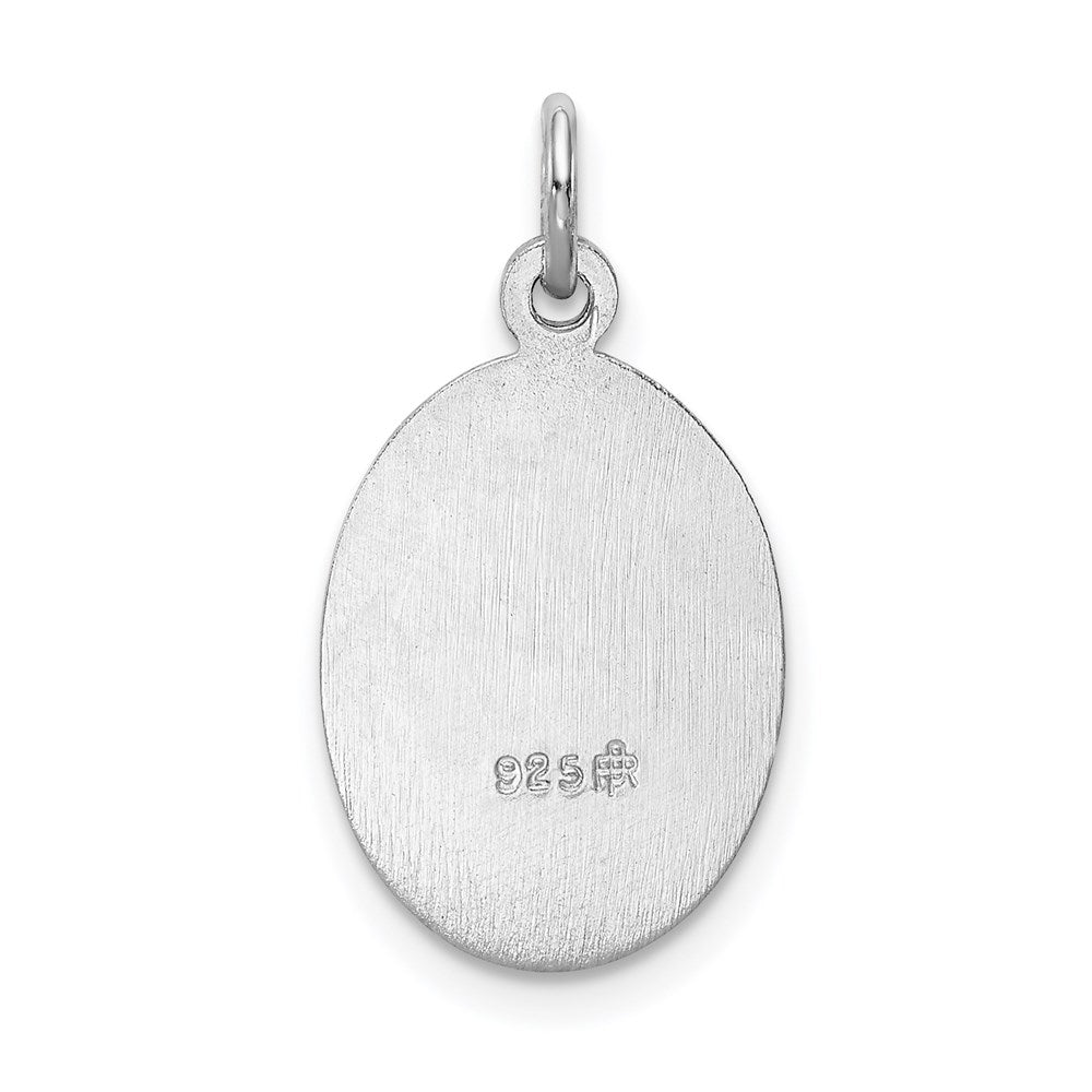 Sterling Silver Rhodium-plated Saint Christopher Medal