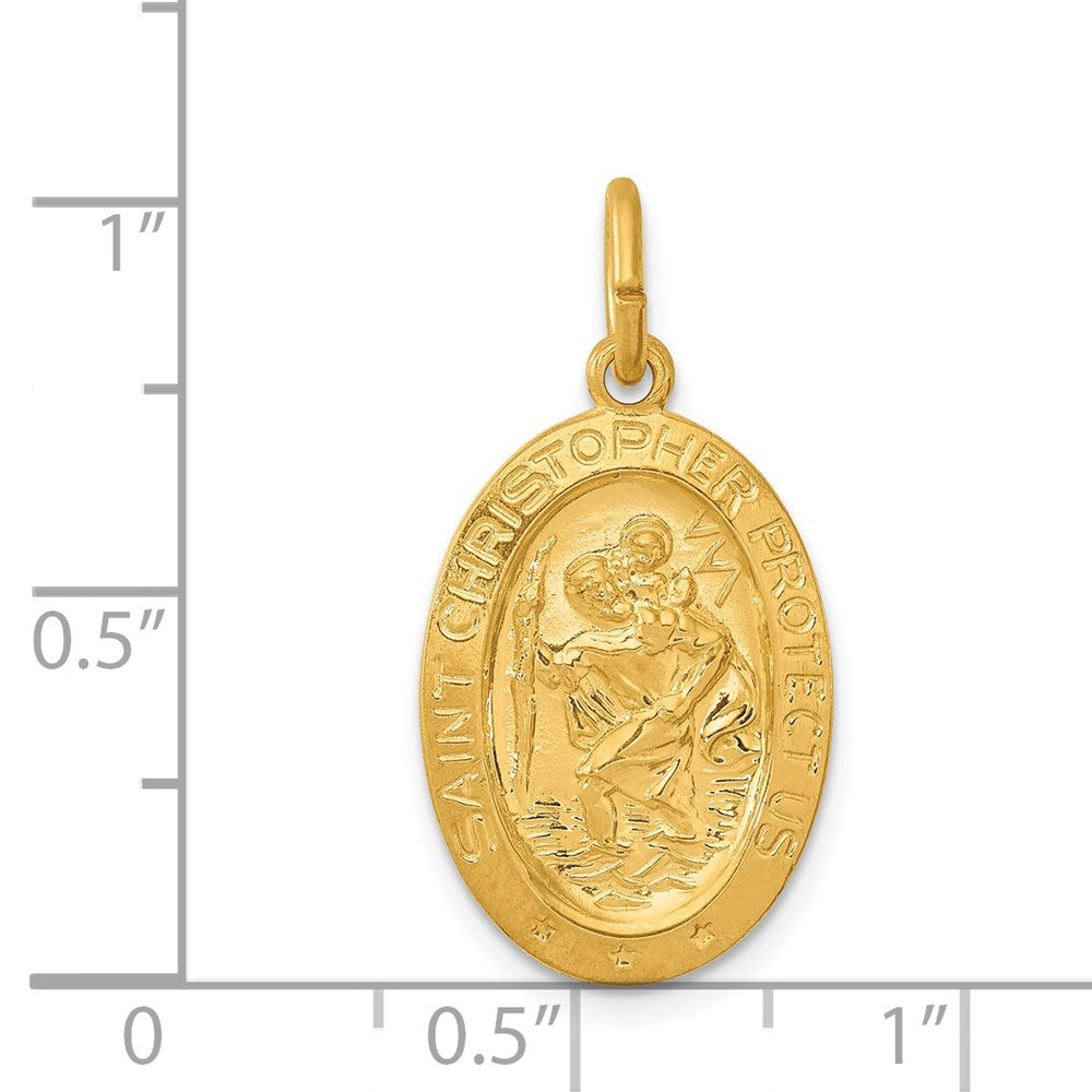 24k Gold-plated Sterling Silver Saint Christopher Medal