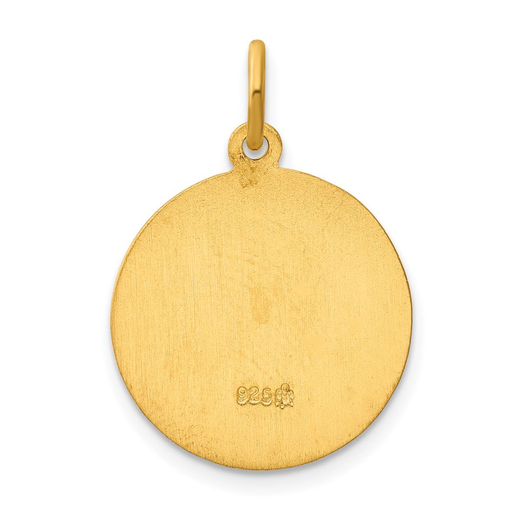 24k Gold-plated Sterling Silver Saint Christopher Medal
