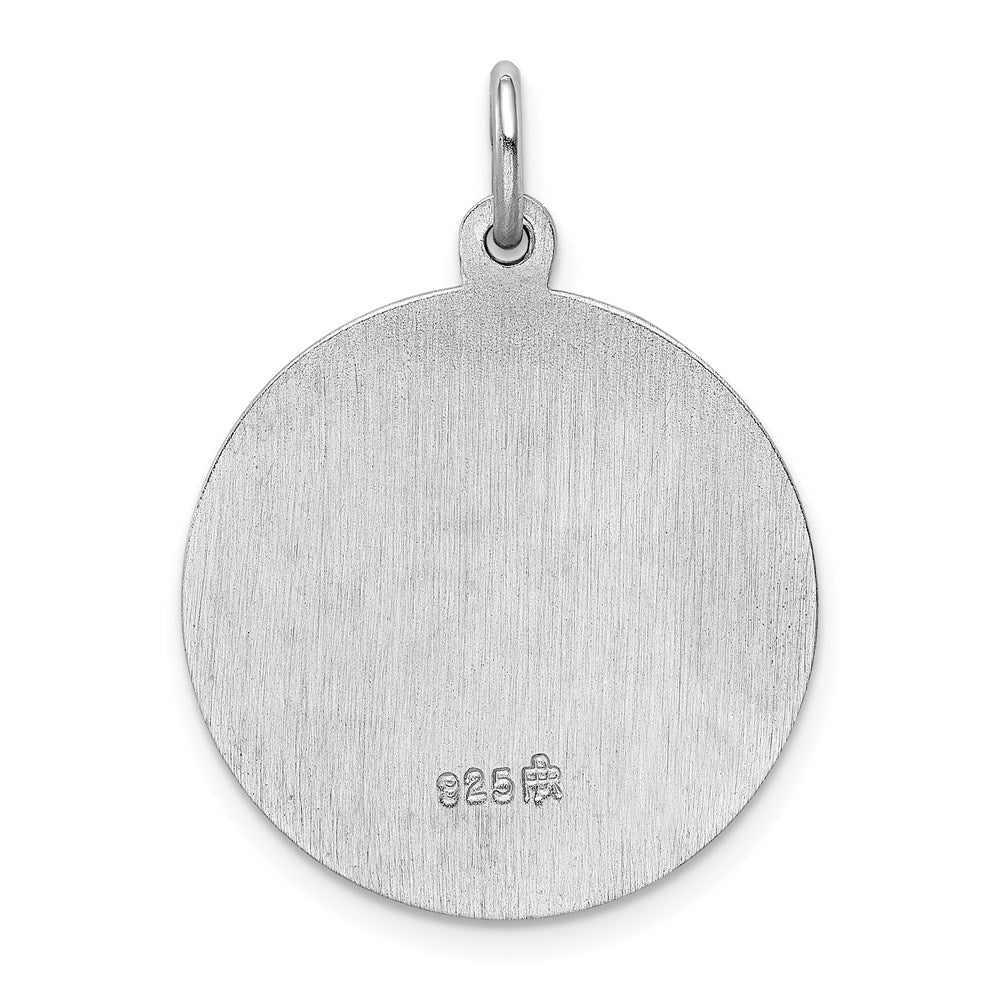 Sterling Silver Rhodium-plated Saint Joseph Medal