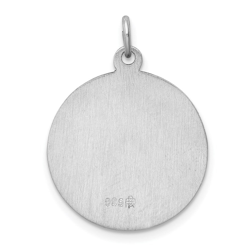 Sterling Silver Rhodium-plated Saint Jude Thaddeus Medal