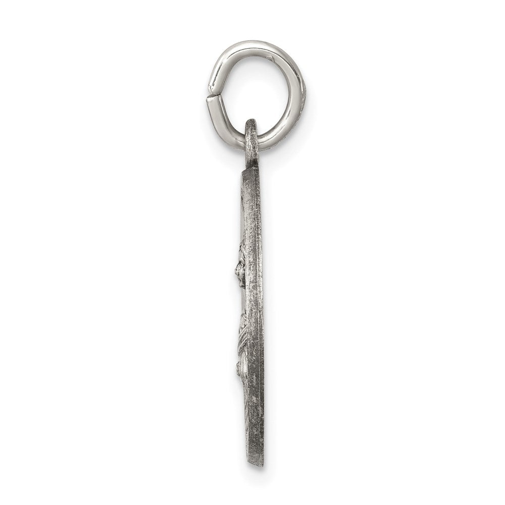 Sterling Silver Antiqued Saint Lucy Medal