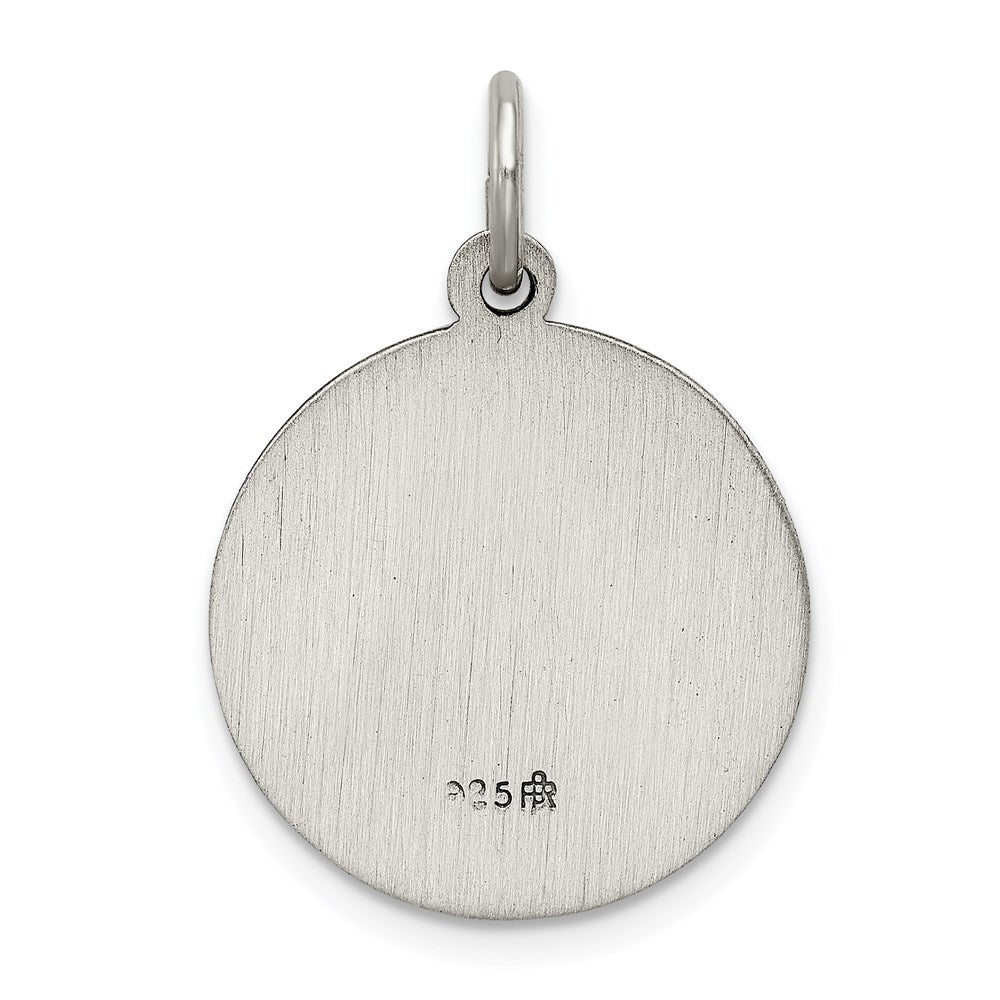 Sterling Silver Antiqued Saint Luke Medal