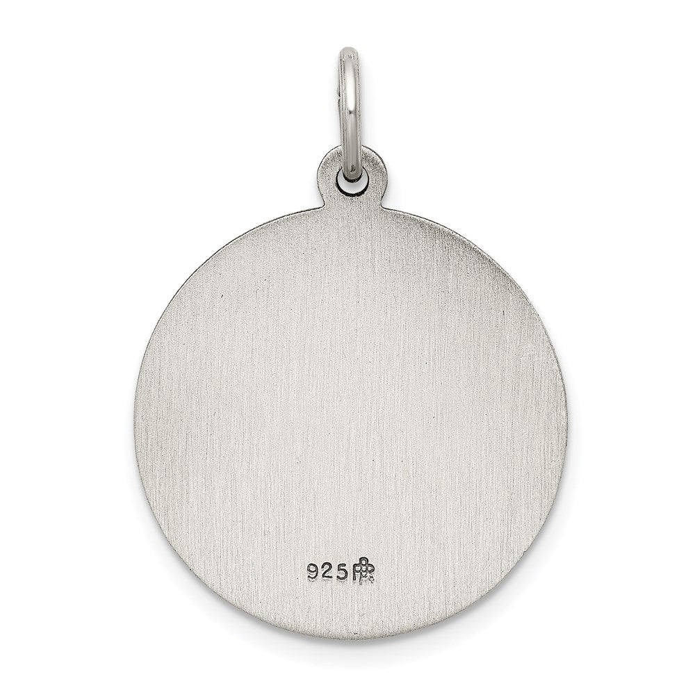 Sterling Silver Antiqued Saint Luke Medal