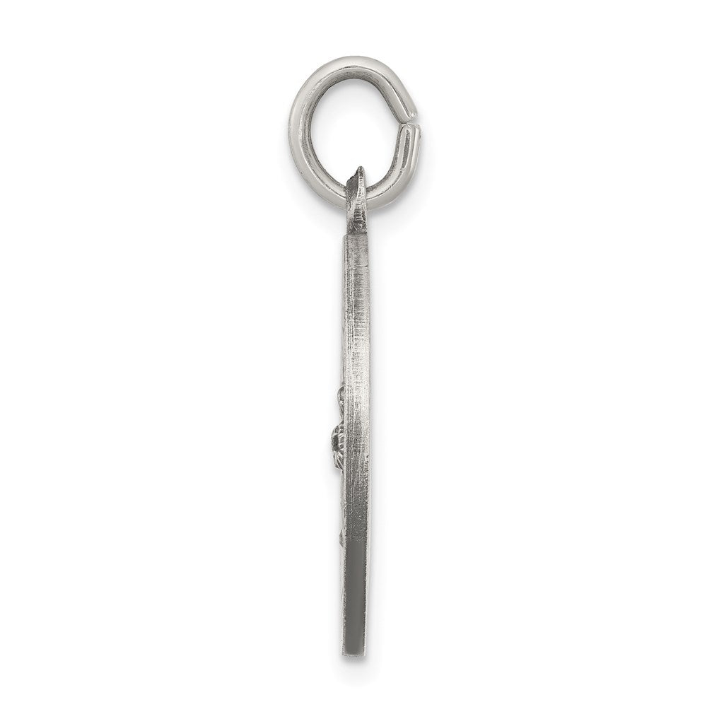 Sterling Silver Antiqued Saint Francis Medal