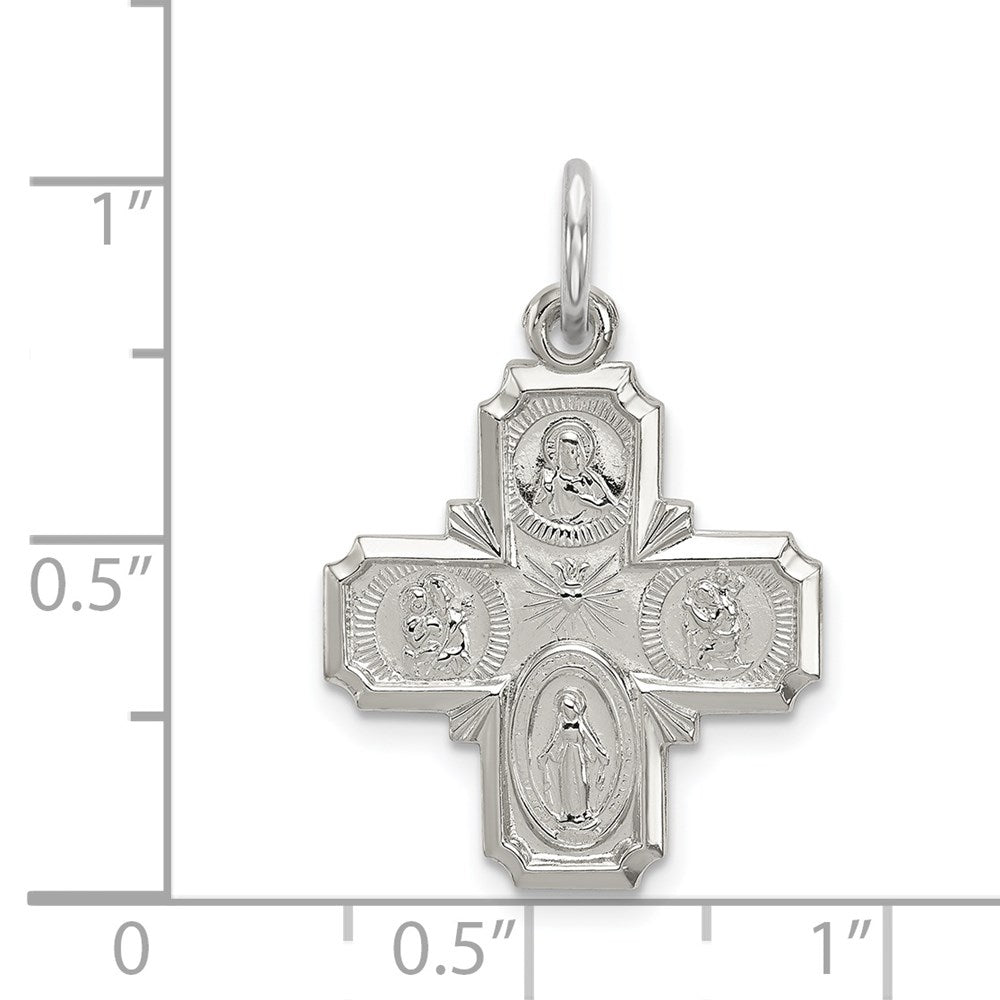 Sterling Silver 4-way Medal