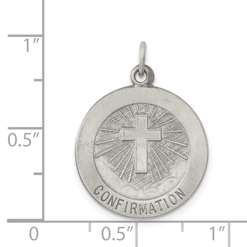 Sterling Silver Antiqued Confirmation Medal