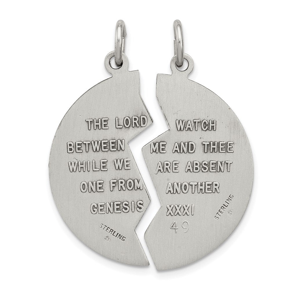 Sterling Silver Antiqued Mizpah Charm
