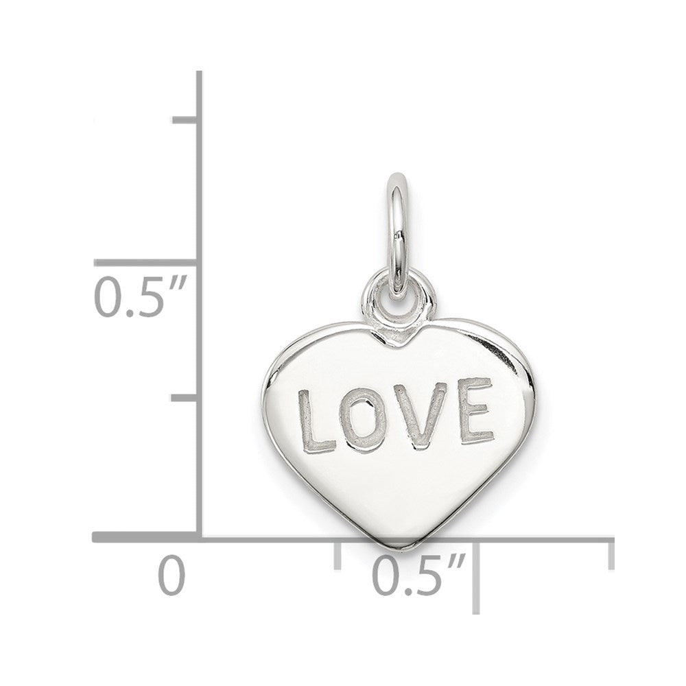 Sterling Silver Love Heart Charm