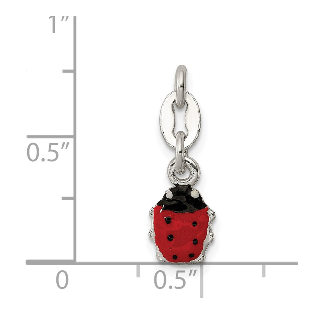 Sterling Silver Enameled Ladybug Charm