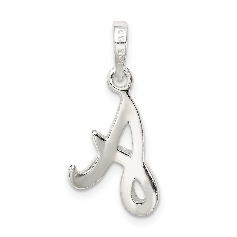 Sterling Silver Letter A Initial Pendant