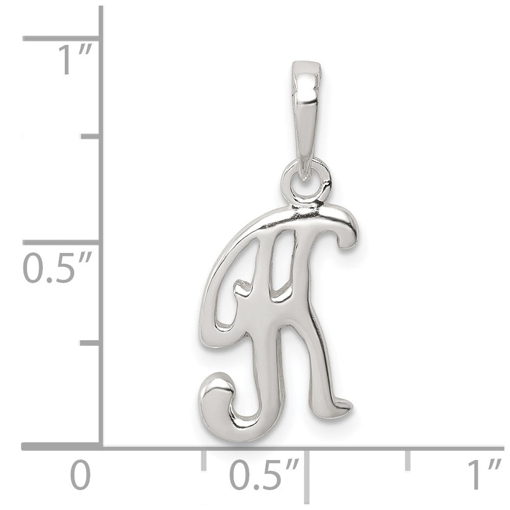 Sterling Silver Letter K Initial Pendant