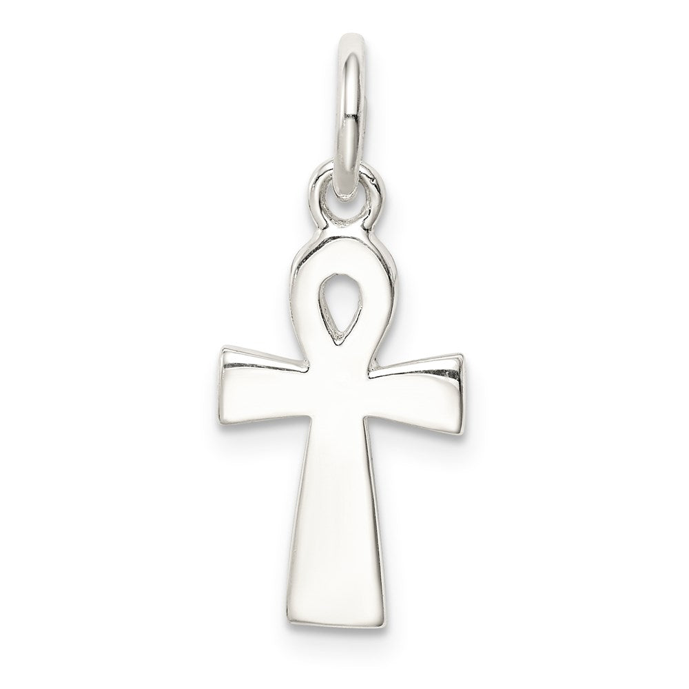 Sterling Silver Black Enamel Cross Pendant