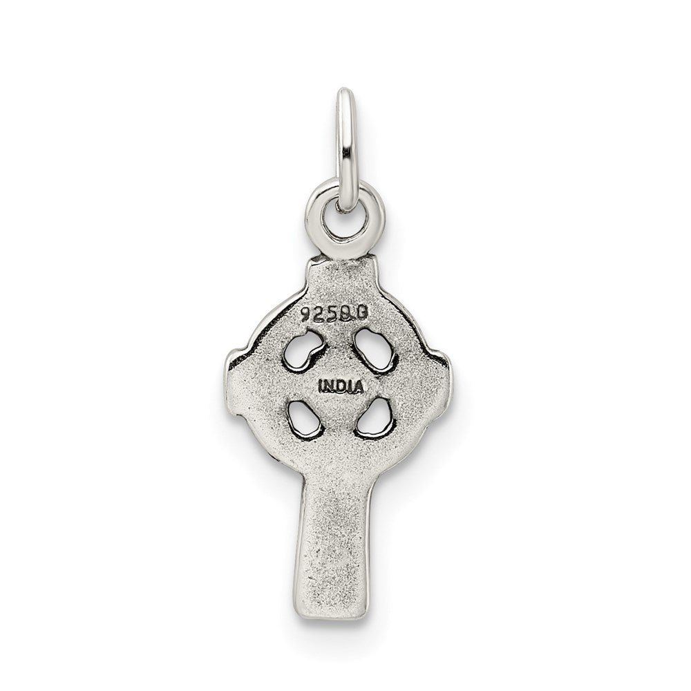 Sterling Silver Antiqued Celtic Cross Charm
