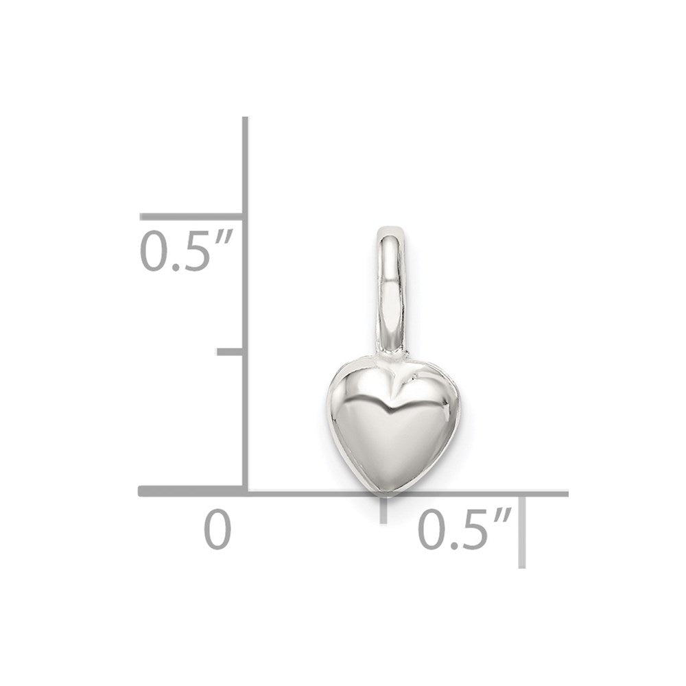 Sterling Silver Puffed Heart Charm