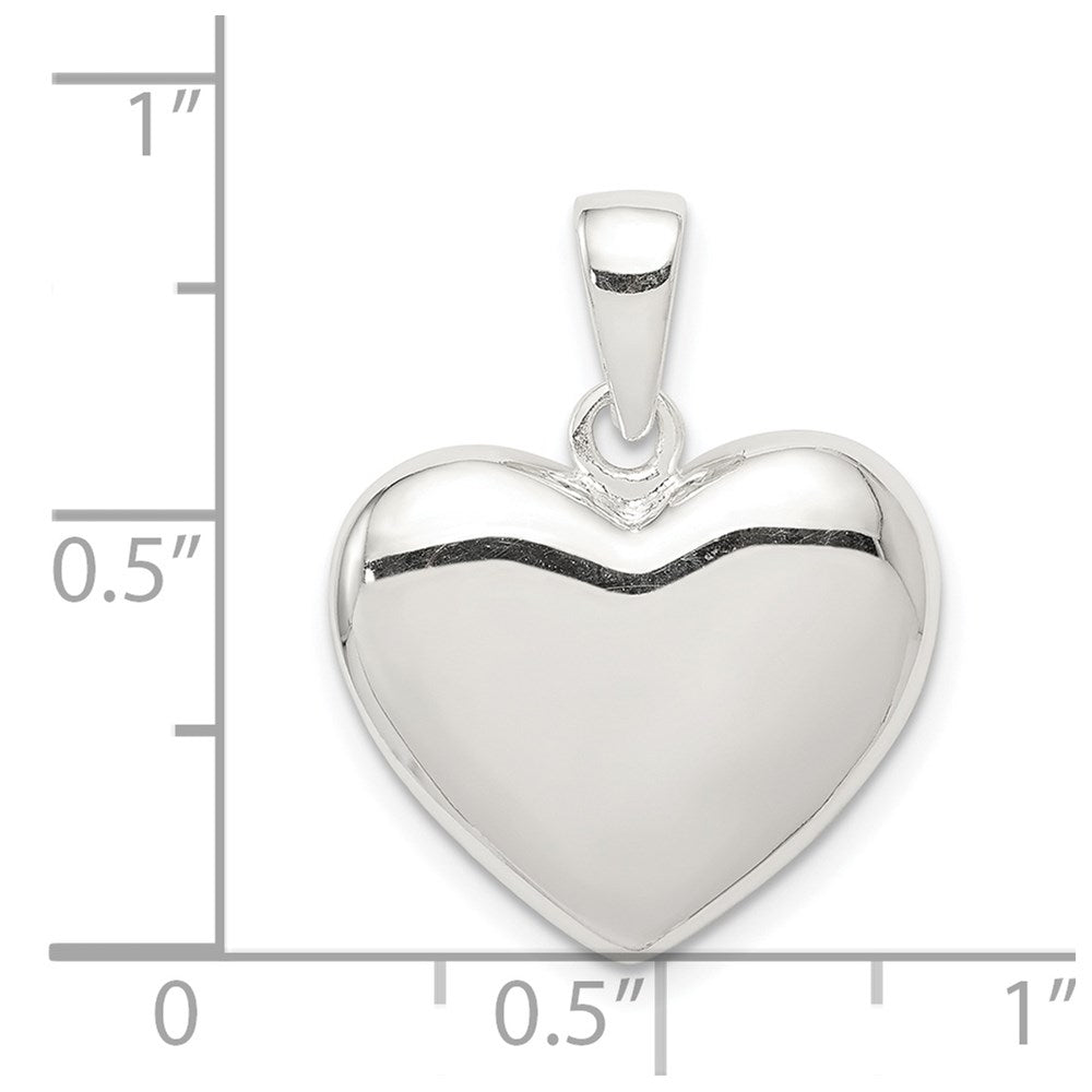 Sterling Silver Polished Heart Pendant