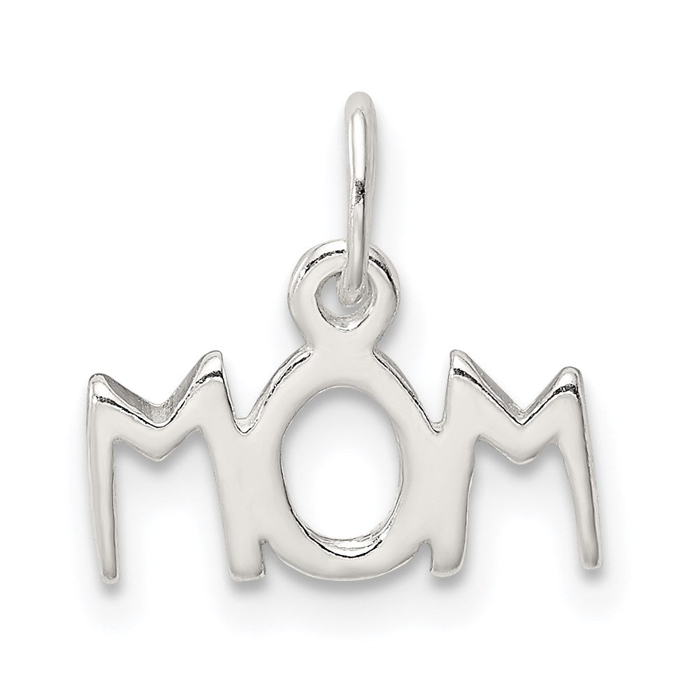 Sterling Silver Polished Mom Charm