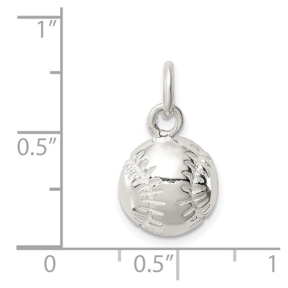 Sterling Silver BASEBALL Charm