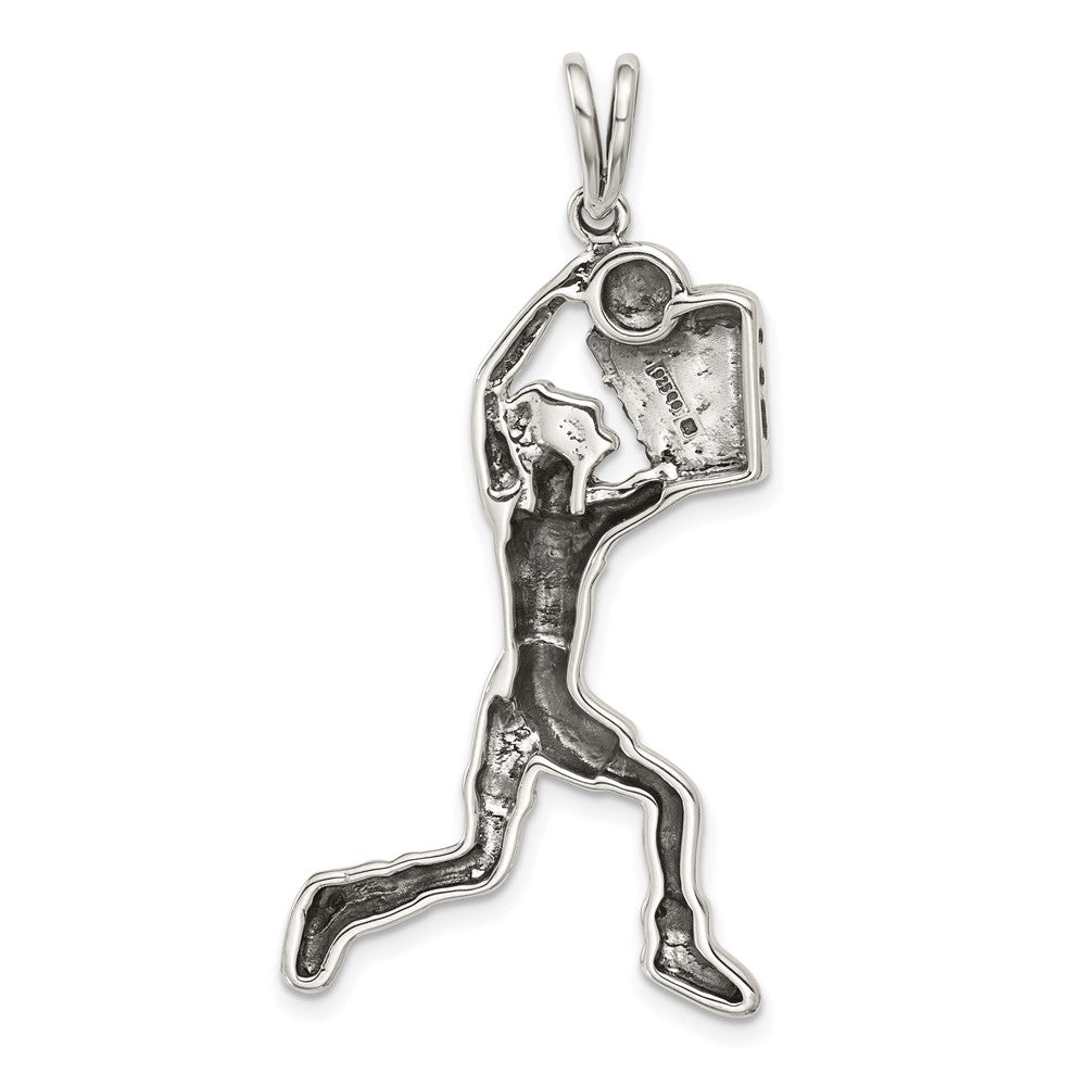 Sterling Silver Basketball Player Charm