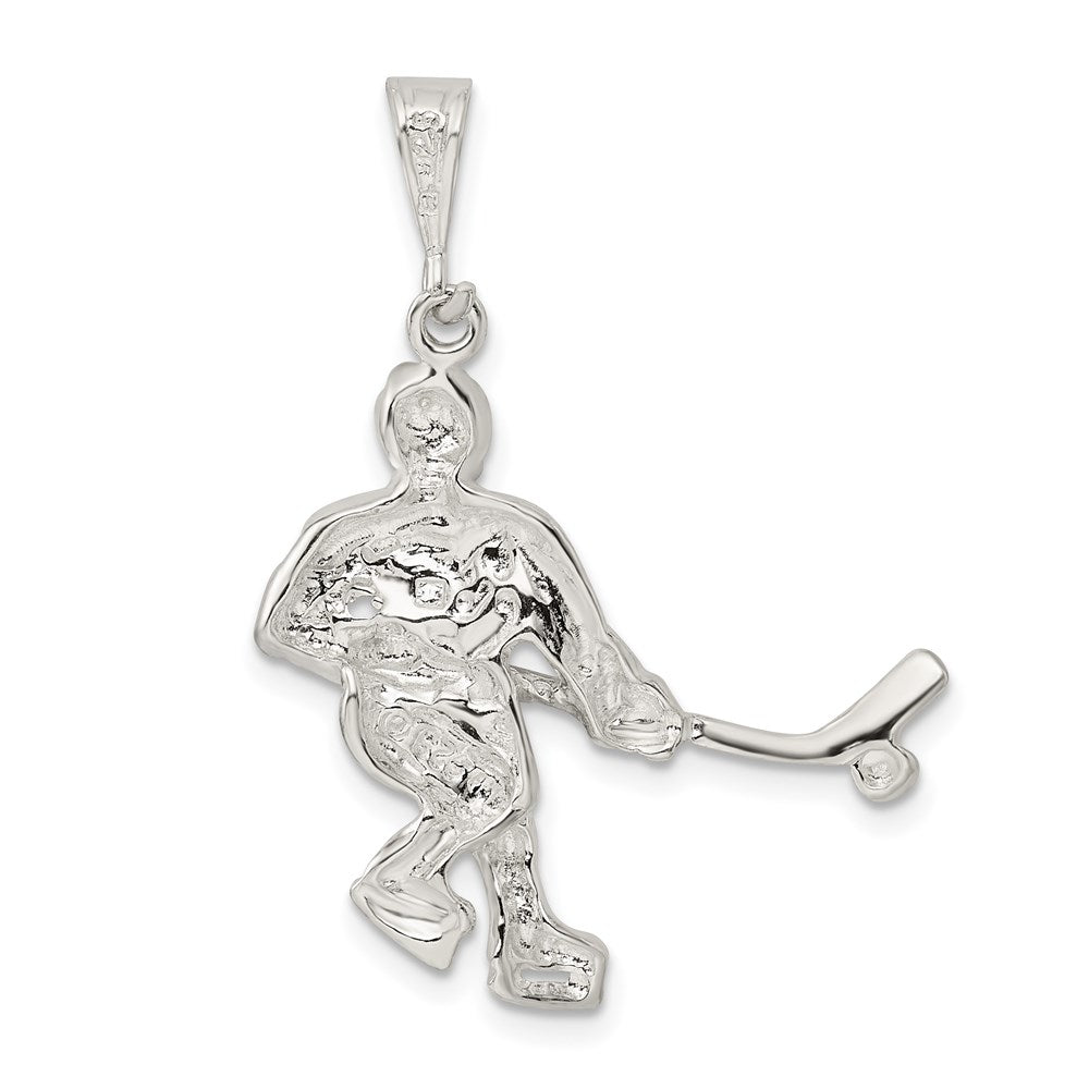 Sterling Silver Hockey Player Charm