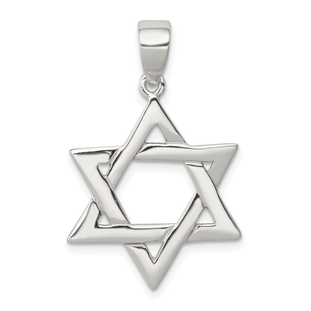 Sterling Silver Polished Star of David Pendant