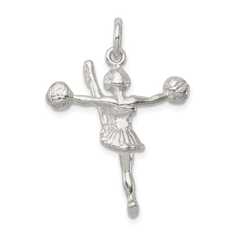 Sterling Silver Cheerleader Charm