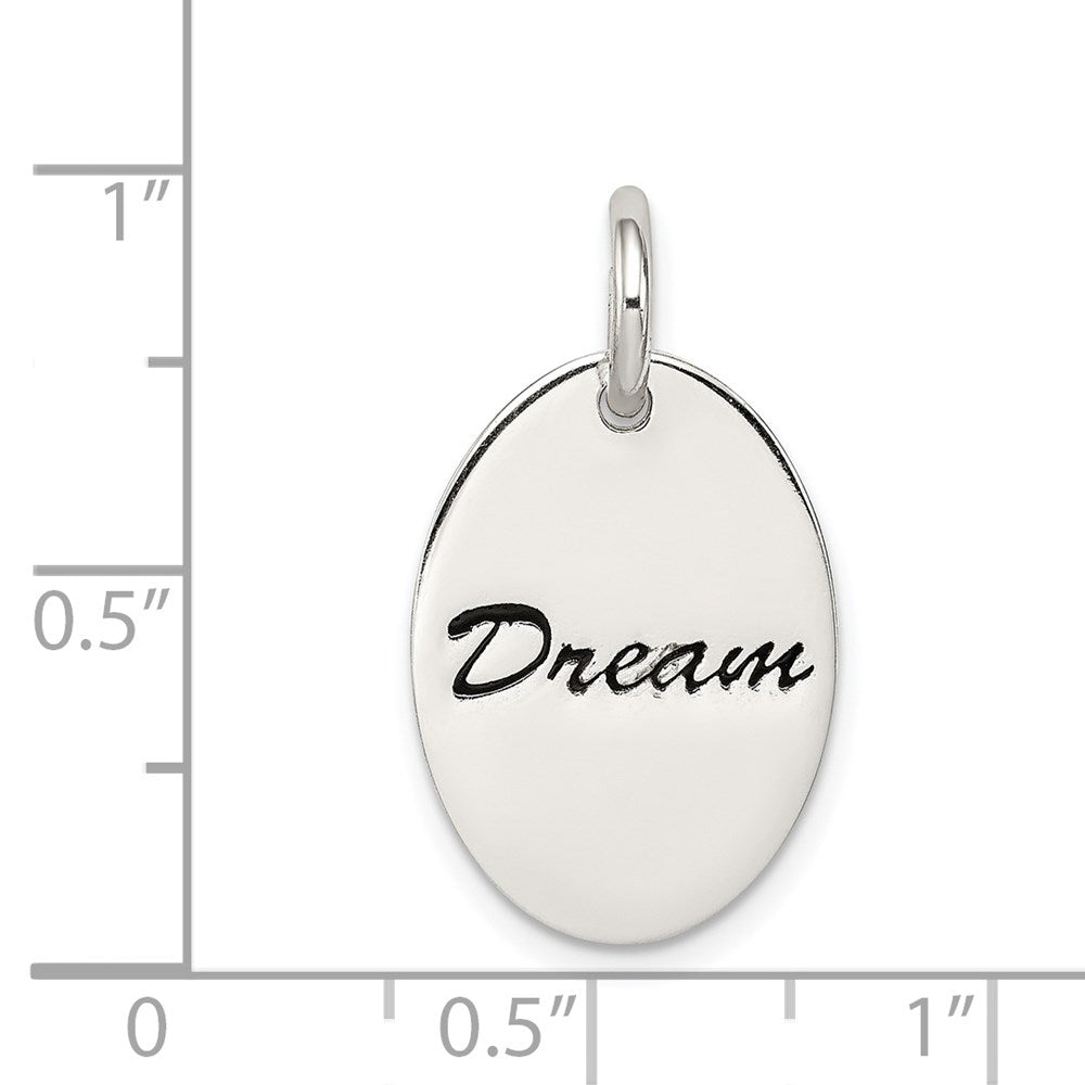 Sterling Silver Polished Enamel Dream Pendant