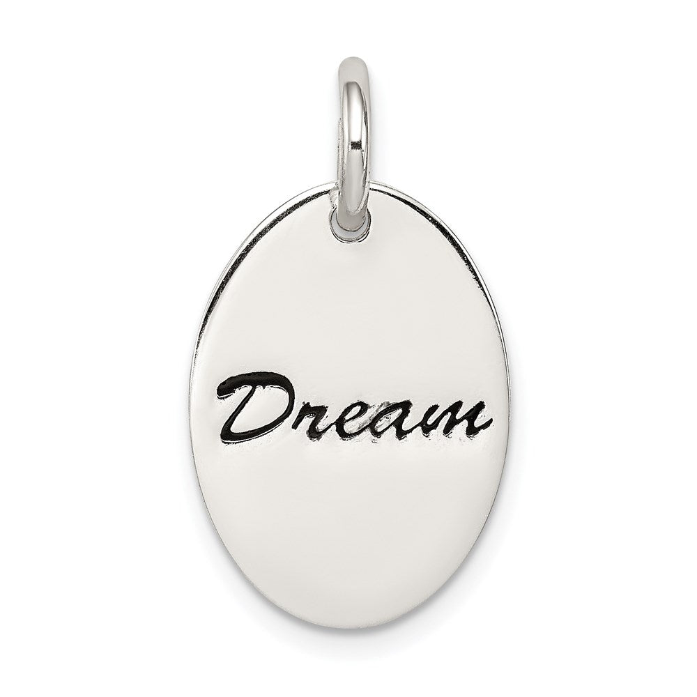 Sterling Silver Polished Enamel Dream Pendant