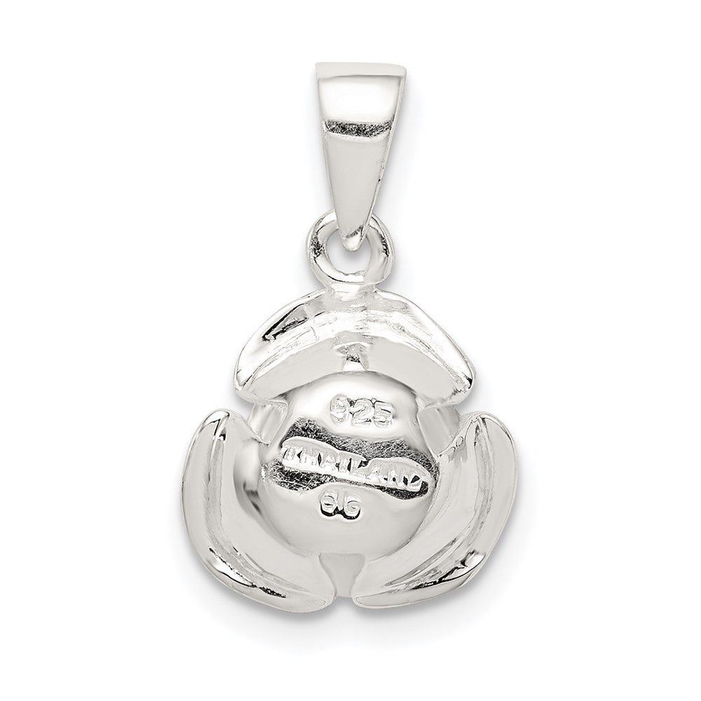 Sterling Silver Rose Pendant