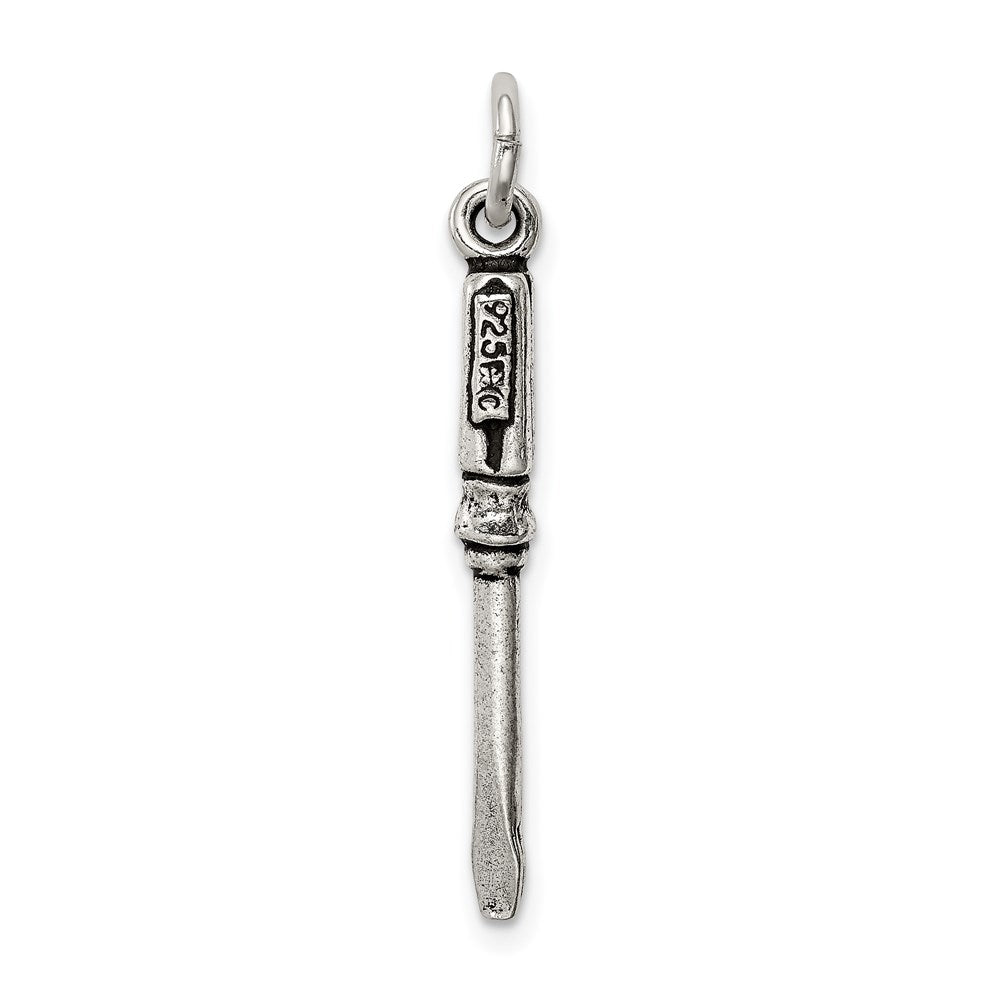 Sterling Silver Antiqued Screwdriver Charm