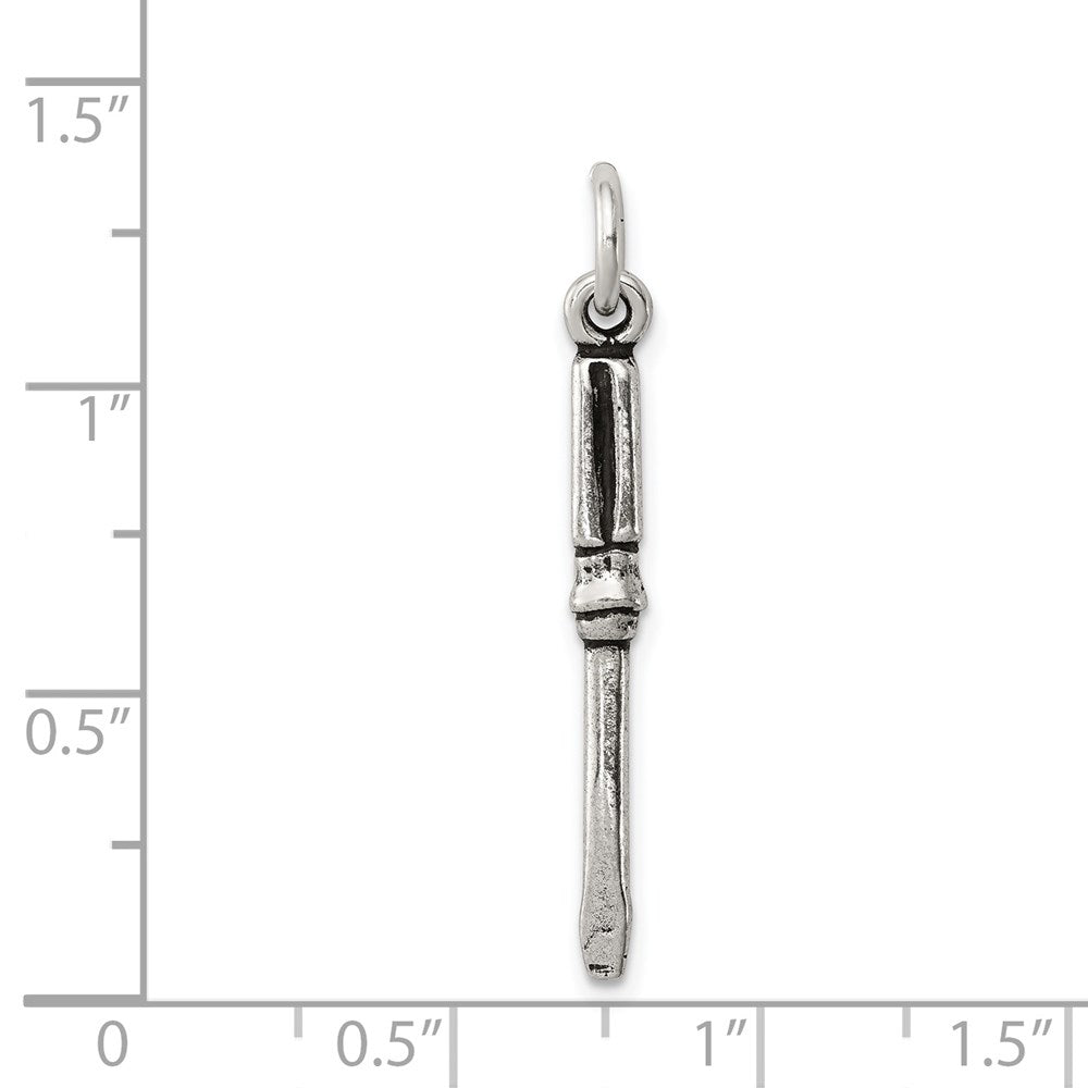 Sterling Silver Antiqued Screwdriver Charm