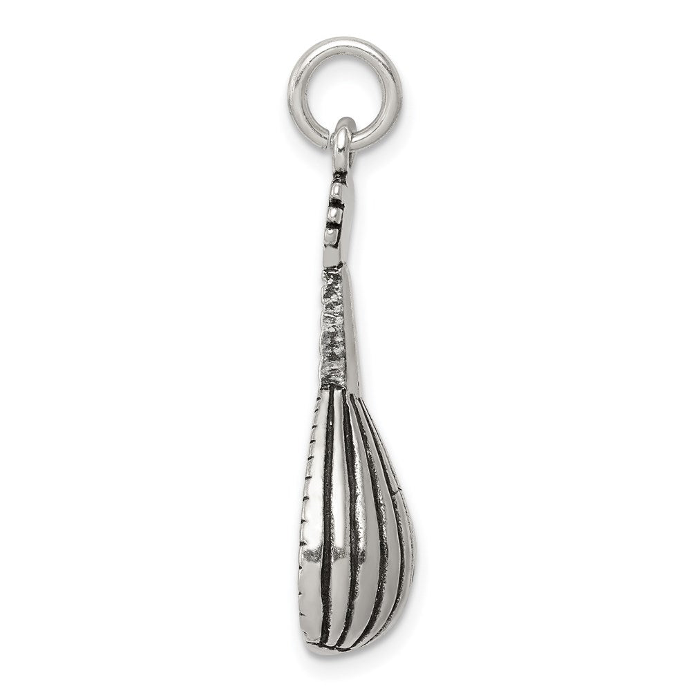 Sterling Silver Antiqued 3D Mandolin Charm