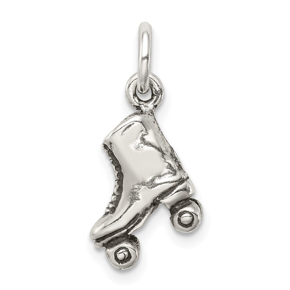 Sterling Silver Antiqued Roller-skate Charm
