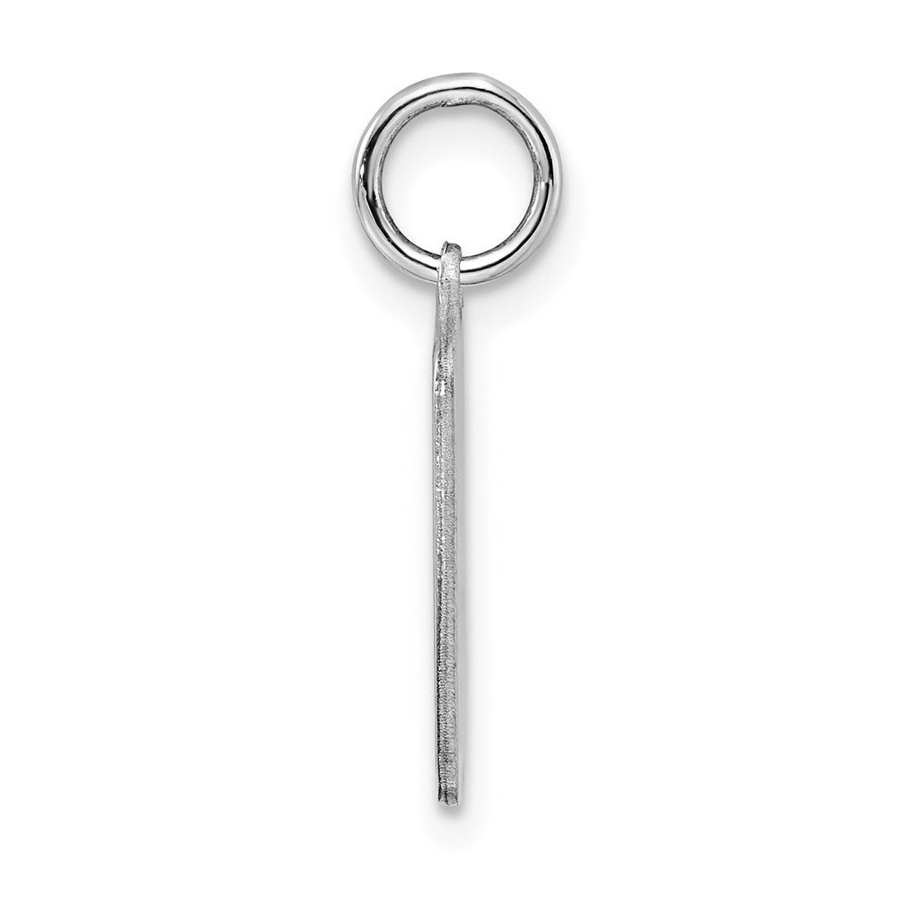 Sterling Silver Rhodium-plated Blue Birth Certificate Polished Charm