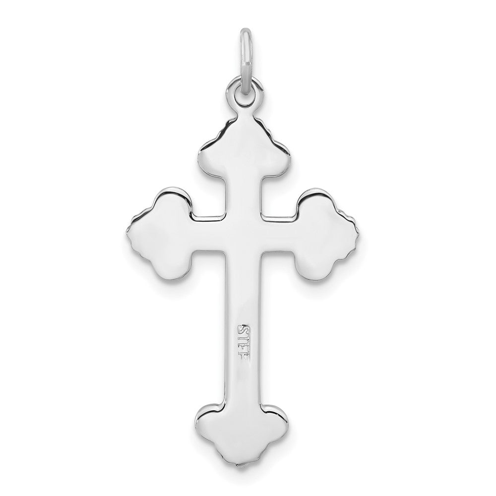Sterling Silver & Gold-tone Antiqued & Textured Budded Cross