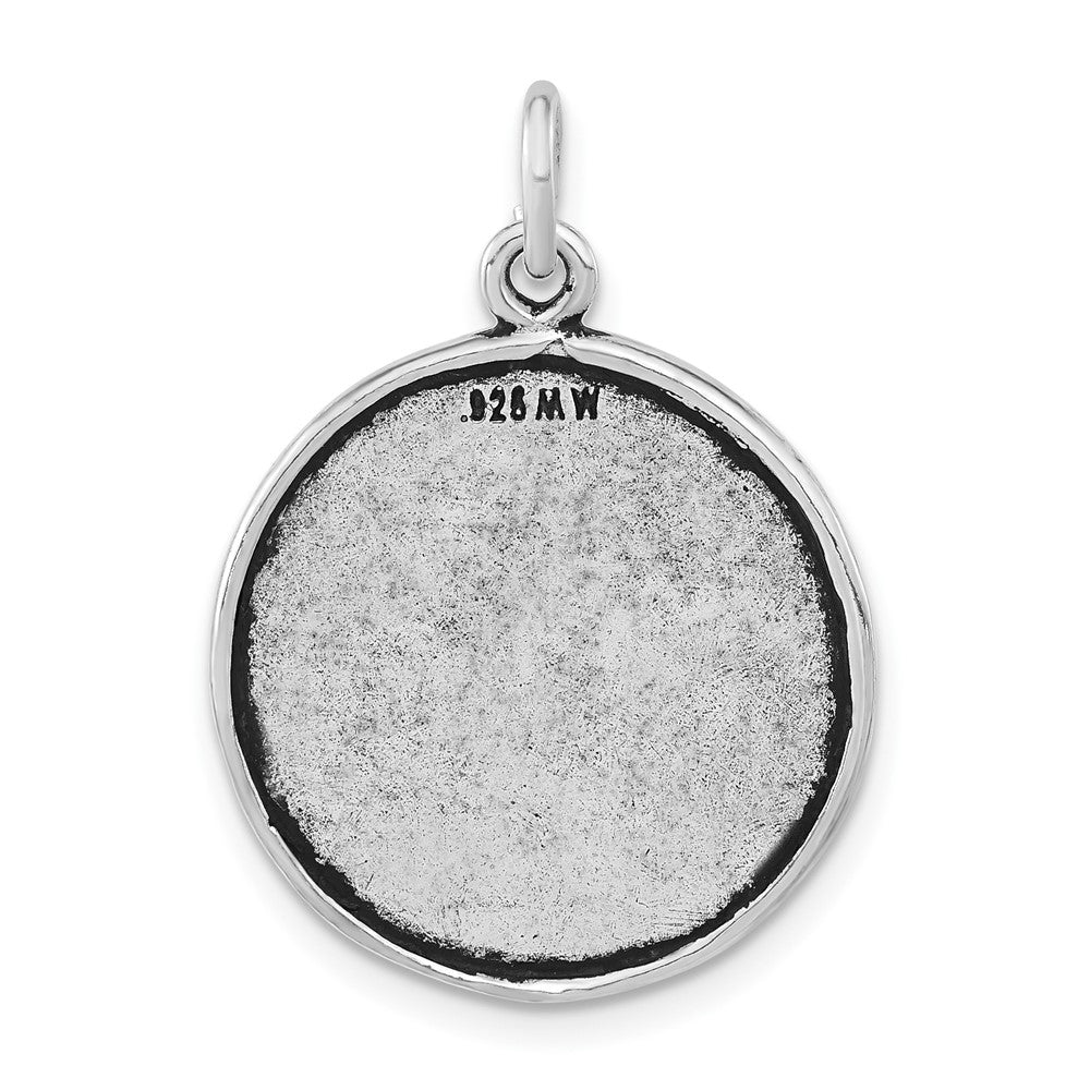 Sterling Silver Polished & Antiqued Raphael Angel Pendant