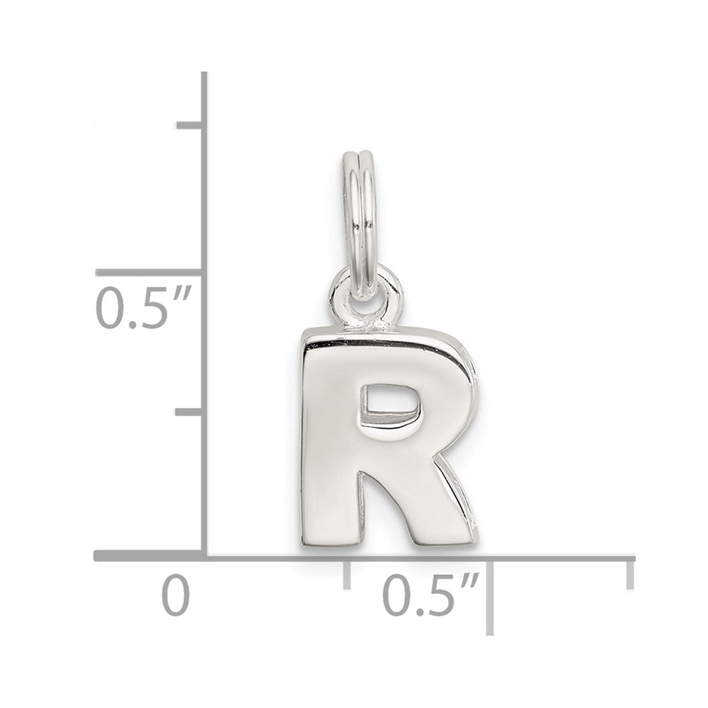 Sterling Silver Letter R Initial Charm