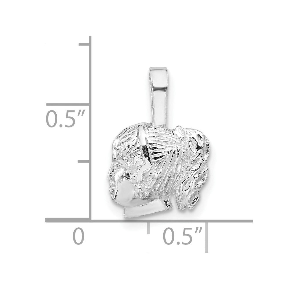 Sterling Silver Polished Girl Pendant