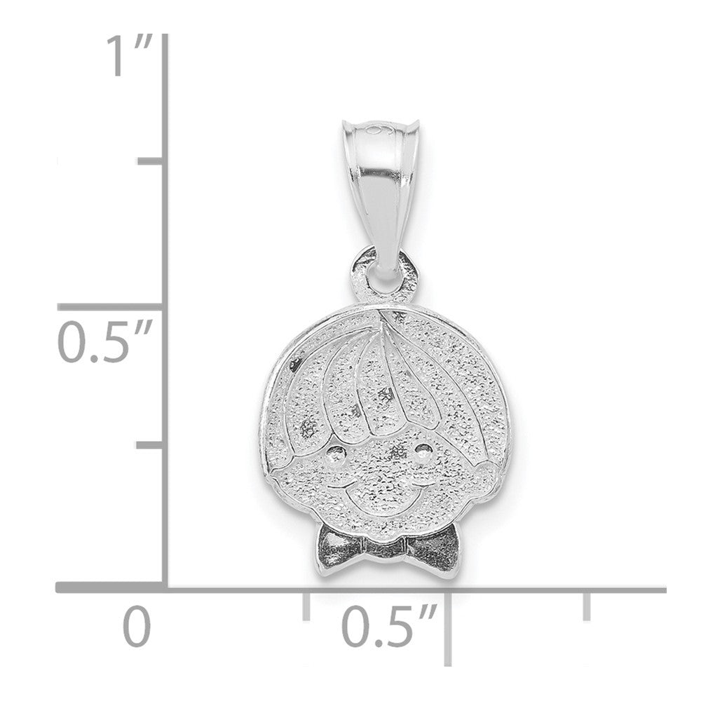 Sterling Silver Polished Boy Head Pendant