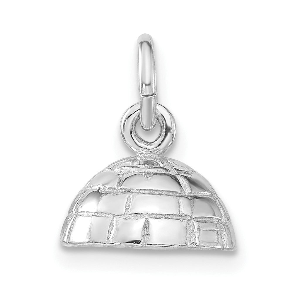 Sterling Silver 3-D Polished Igloo Pendant