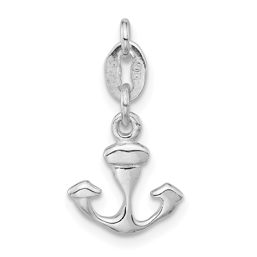 Sterling Silver Polished Anchor Charm