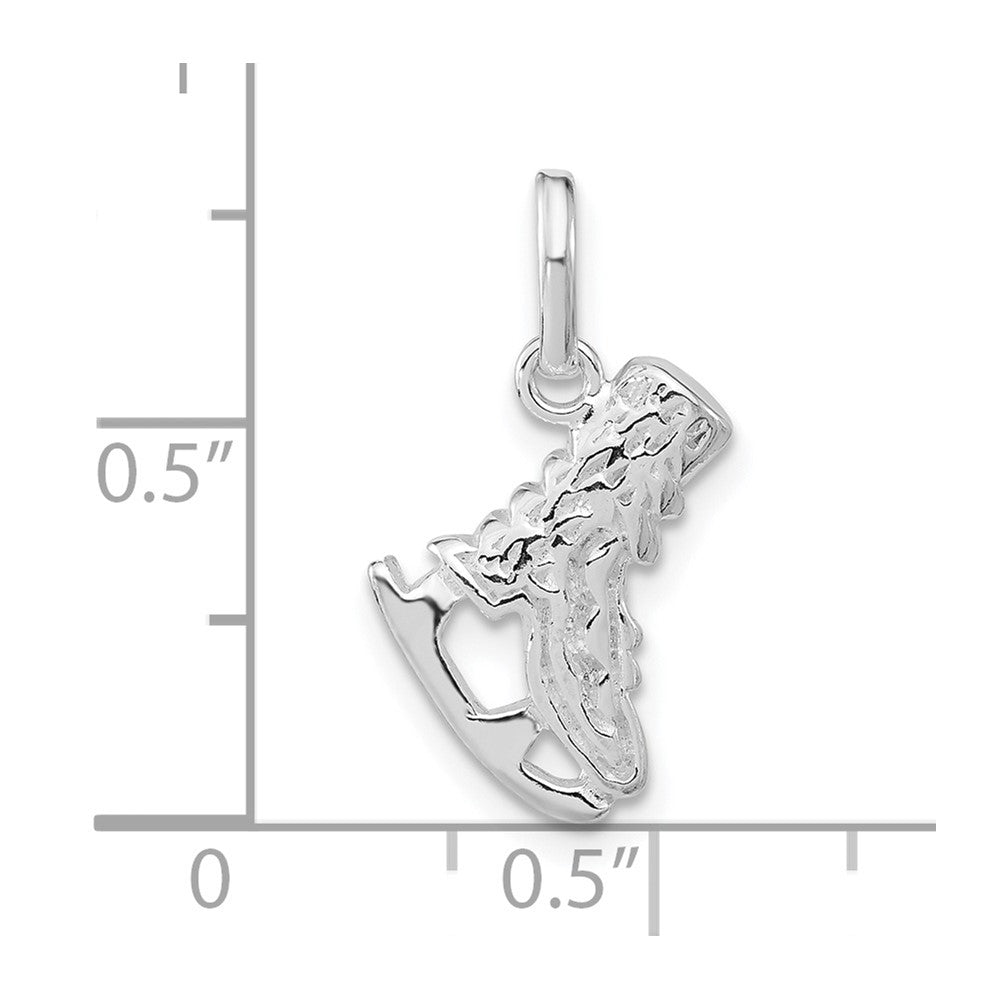 Sterling Silver Polished Ice Skate Charm