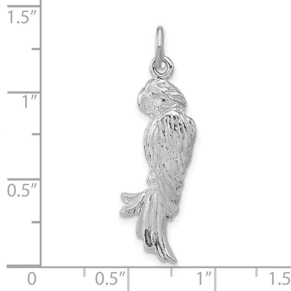 Sterling Silver Polished Parrot Pendant