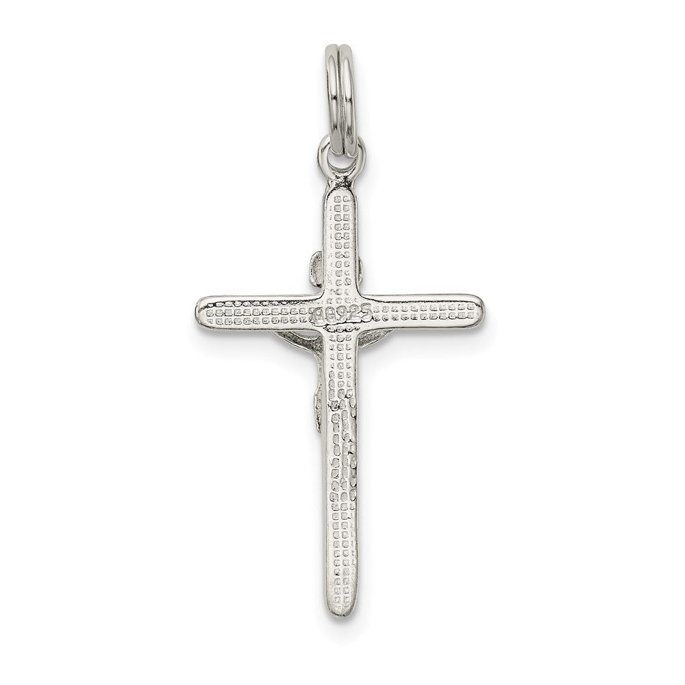 Sterling Silver Polished INRI Crucifix Charm