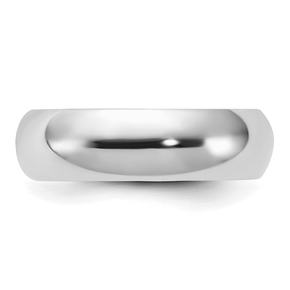 Sterling Silver Rhodium-plated 6mm Comfort Fit Size 13 Band