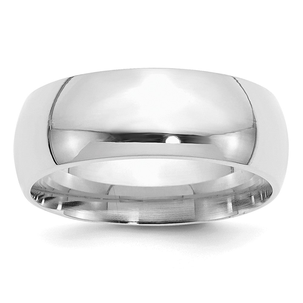 Sterling Silver Rhodium-plated 8mm Comfort Fit Size 13.5 Band