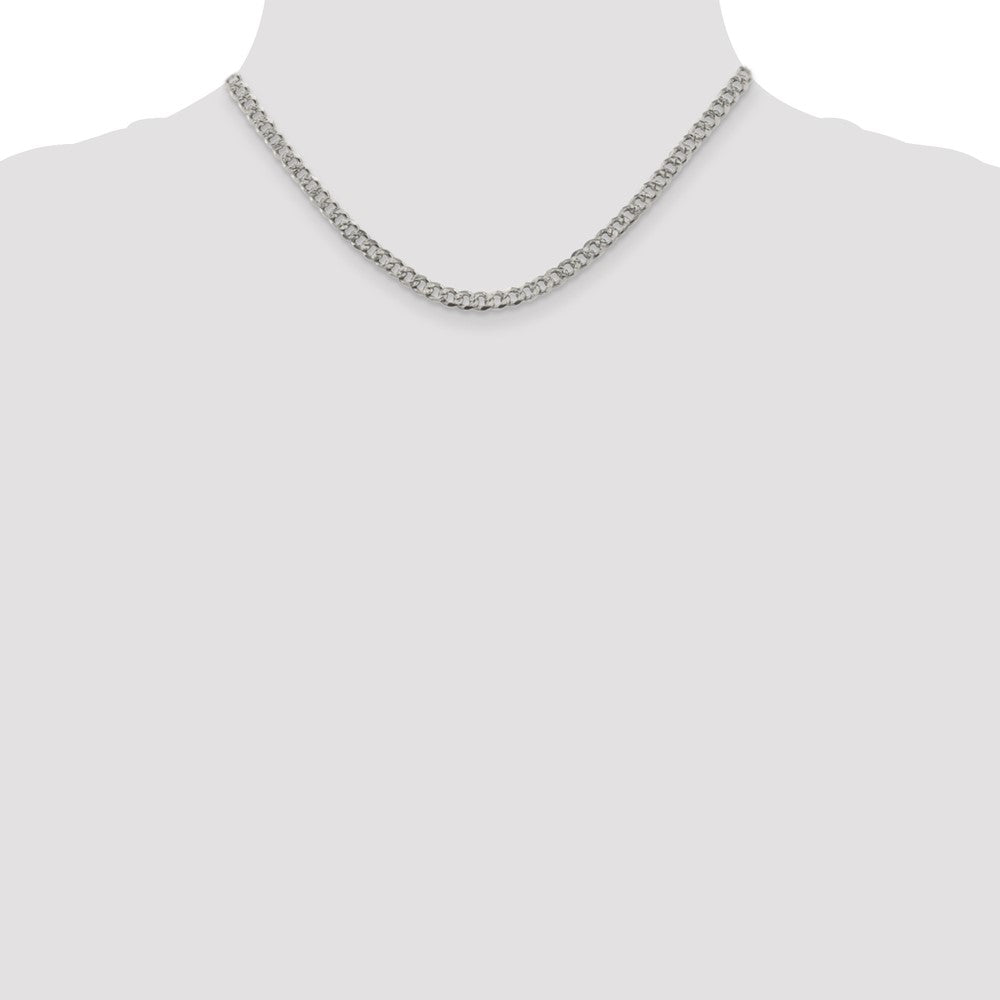 Sterling Silver 4.5mm PavÇ Curb Chain