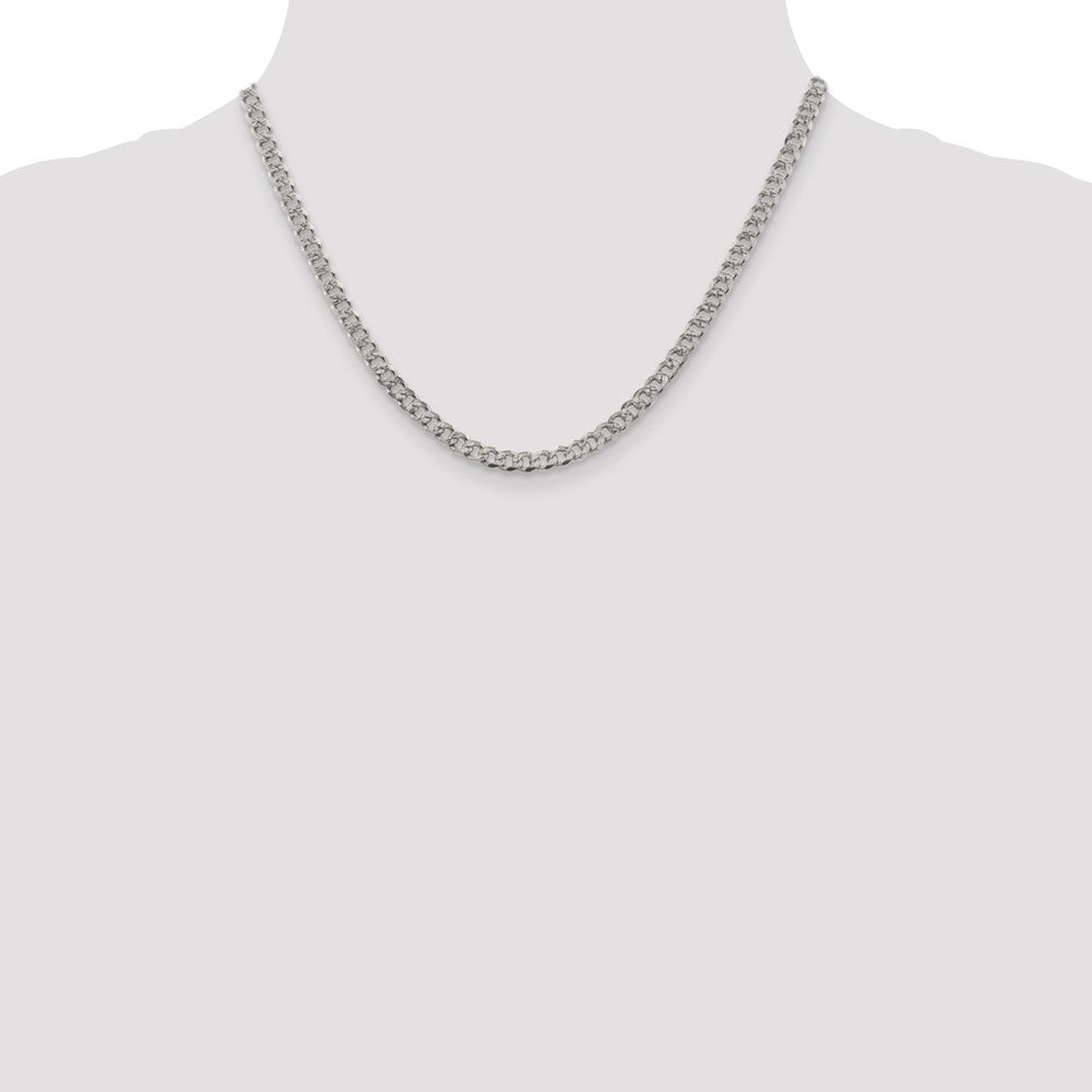 Sterling Silver 4.5mm PavÇ Curb Chain