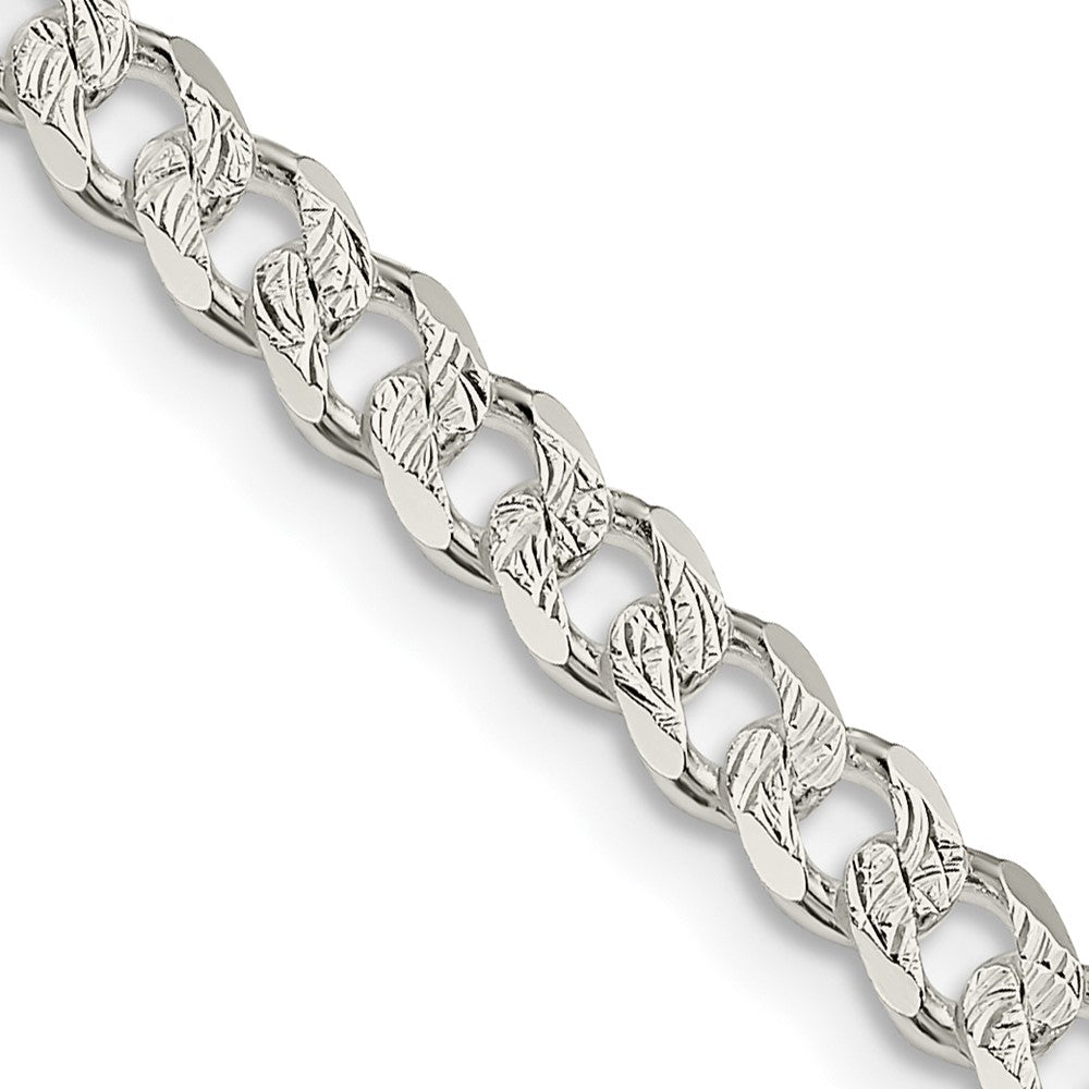 Sterling Silver 4.5mm PavÇ Curb Chain