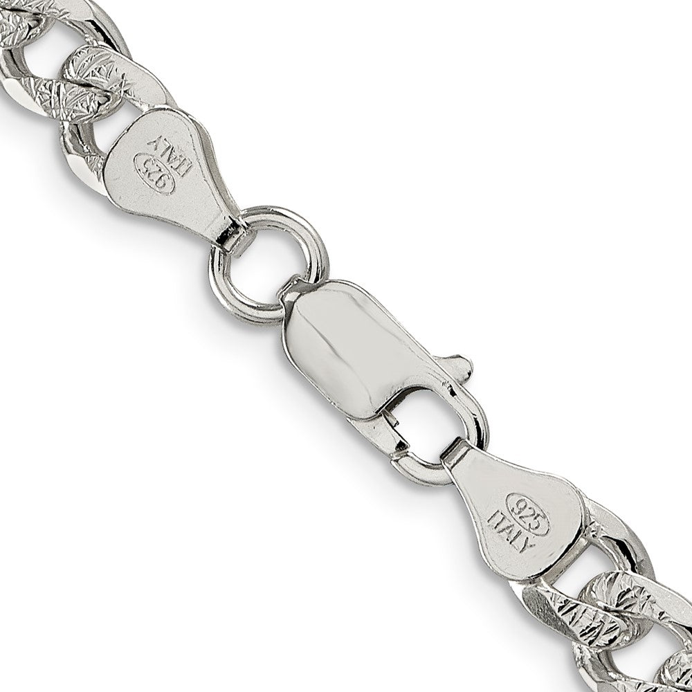 Sterling Silver 7mm PavÇ Curb Chain